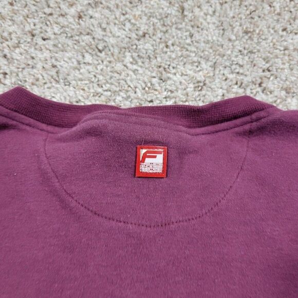 Fubu Sweatshirt Mens XL Burgundy Embroidered Crewneck  Hip Hop Retro Marks* - Picture 8 of 9
